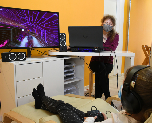 Neurofeedback Behandlung mit Fr. Schreiber