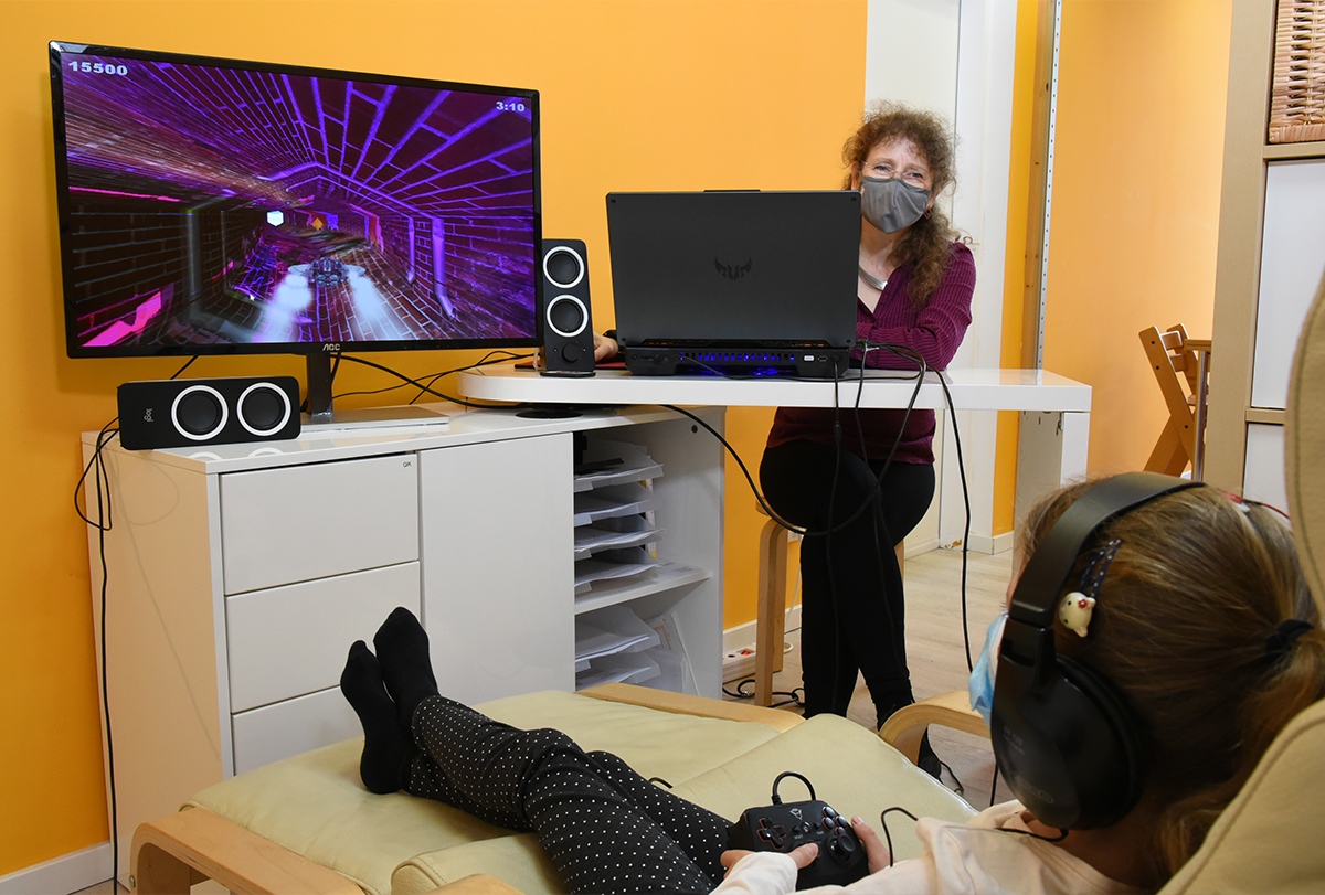 Neurofeedback Behandlung mit Fr. Schreiber